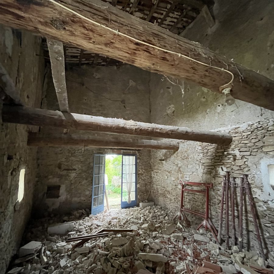 La grange, en chantier